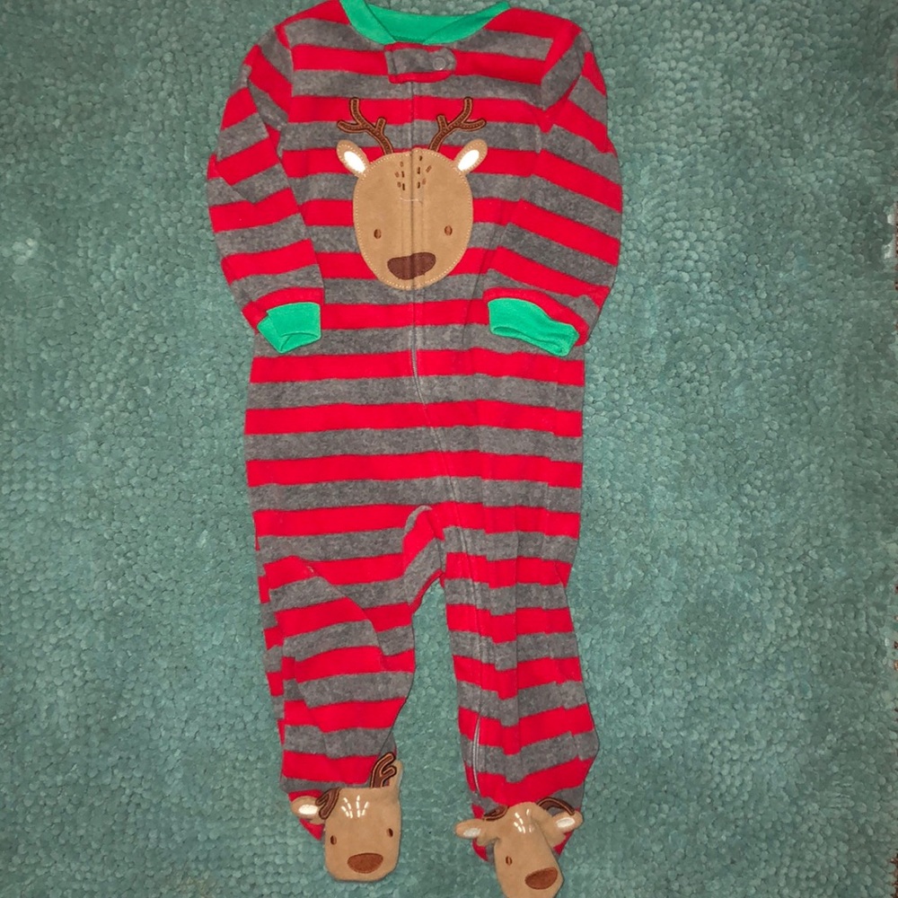 Reindeer footie pajamas